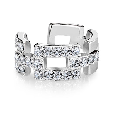 Ear cuff with studded squares
