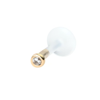 Labret auskaras iš PTFE su rutuliuku iš 14k aukso