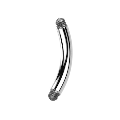 Loose curved barbell made of titanium