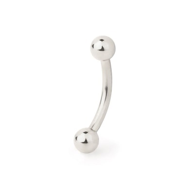 Curved barbell with balls 