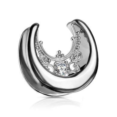 Saddle spreader with filigree and stone