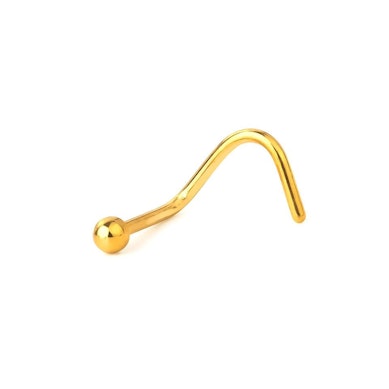 Nose screw with half ball in your choice of color