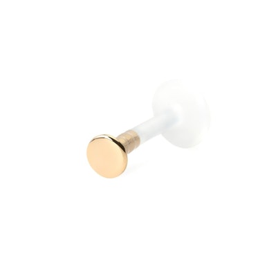 Labret auskaras iš 14k aukso ir PTFE