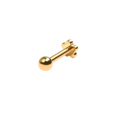 Titano labret su gėlyte