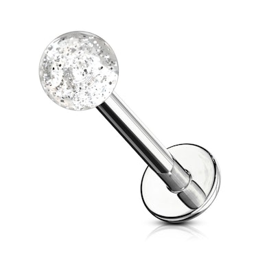 Labret auskaras su rutuliuku iš akrilo