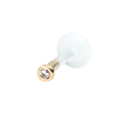 Labret auskaras iš PTFE su rutuliuku iš 14k aukso