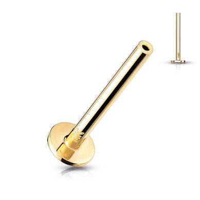 Įstumiamas labret auskaras iš 14k aukso