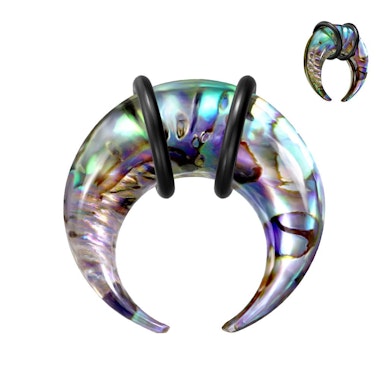 C-shape taper with a slice of abalone inlay and o-rings