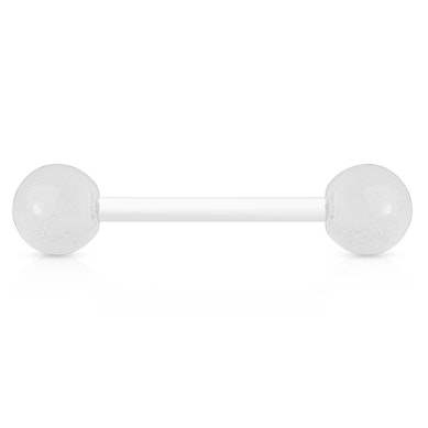 Tongue barbell in 6 glow in the dark colors