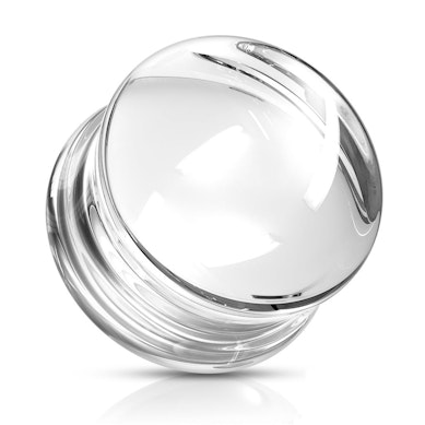 Plug made of glass in a variety of colors