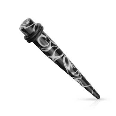 Taper in black with white pattern and double o-ring
