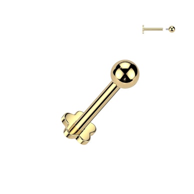 Titano labret su gėlyte