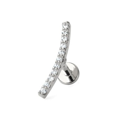 Labret internally threaded with studded arch