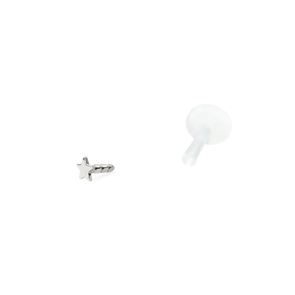 Labret auskaras su 14k aukso žvaigždute