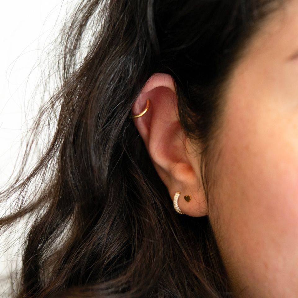 Širdelės formos labret auskaras