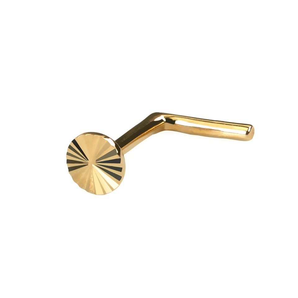 14k aukso briaunotas nosies auskaras