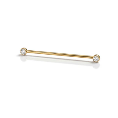 Industrial tipo barbell iš titano su akutėmis lizde