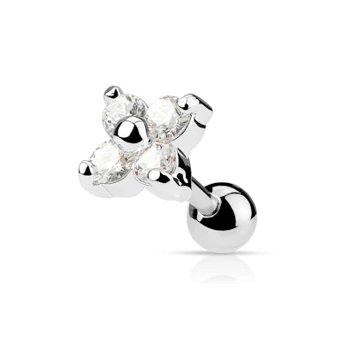 Tragus auskaras su gėle