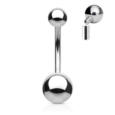 Auskaras į bambą iš chirurginio plieno su vidiniu sriegiu