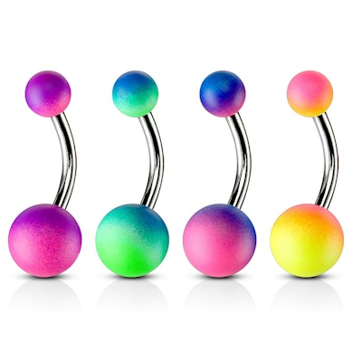 Auskaras į bambą su guminiais kamuoliukais