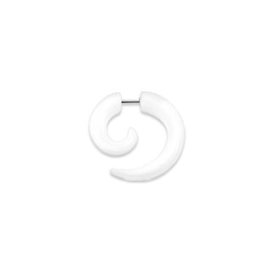Netikras spiralės formos taper auskaras
