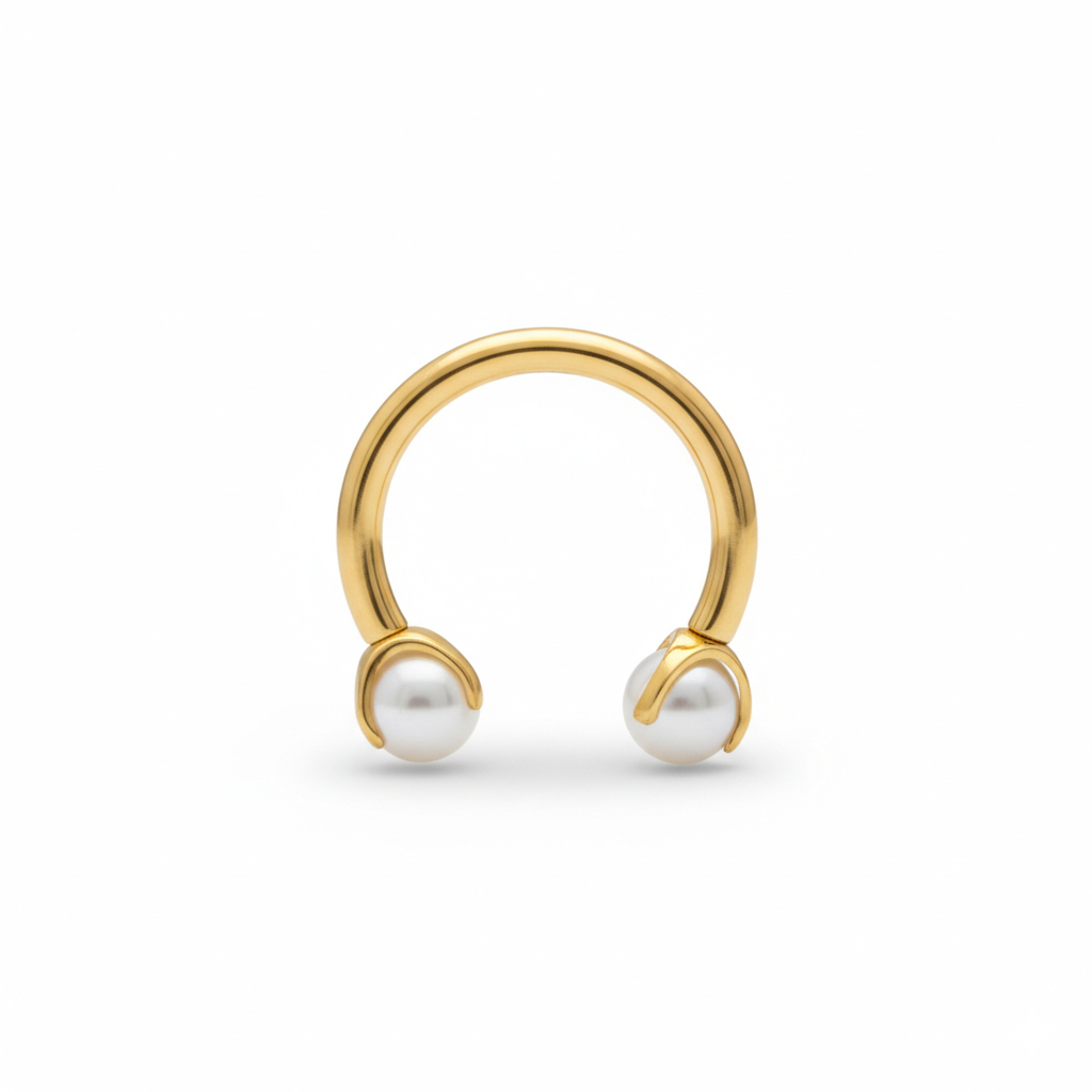 Titano pasagos formos auskaras su perlais