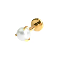 Titanium labret with pearl