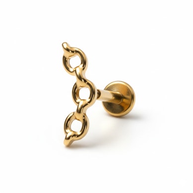 Grandinėlės formos titano labret