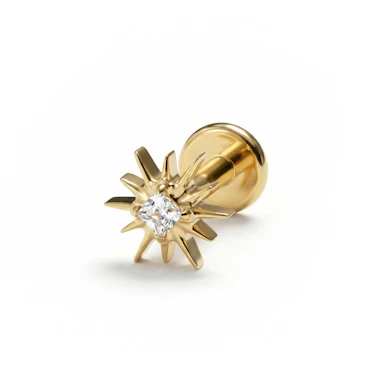 Saulės formos titano labret 