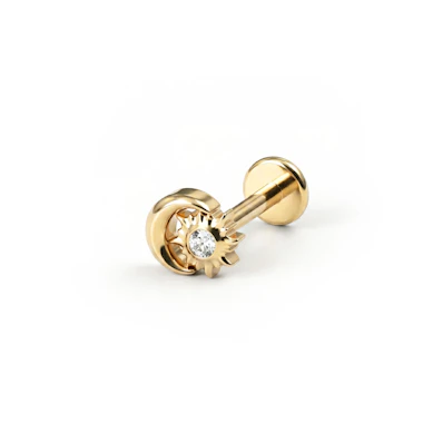 Titano labret su saule ir mėnuliu