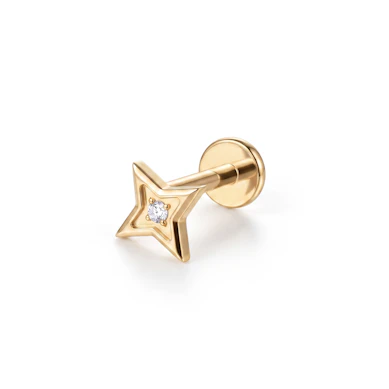 Titano labret su geometrine žvaigždute