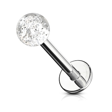 Labret auskaras su rutuliuku iš akrilo