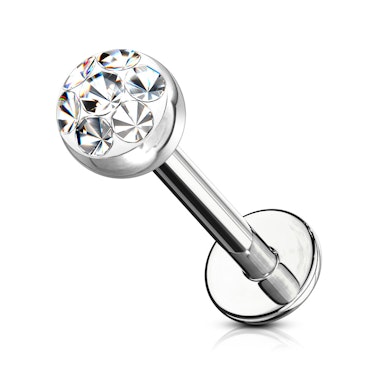 Labret auskaras su kristalais