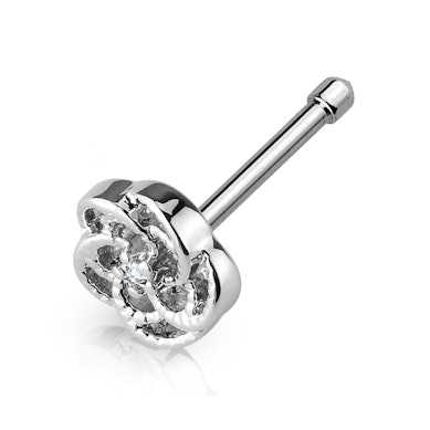 Auskaras į nosį su rože