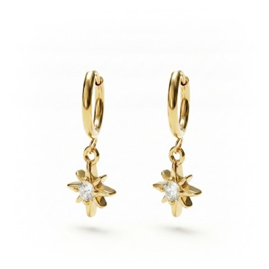 Huggies auskarų su prošvaistės pakabuku pora