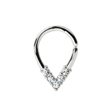 Ašaros formos vientisas auskaras iš chirurginio plieno