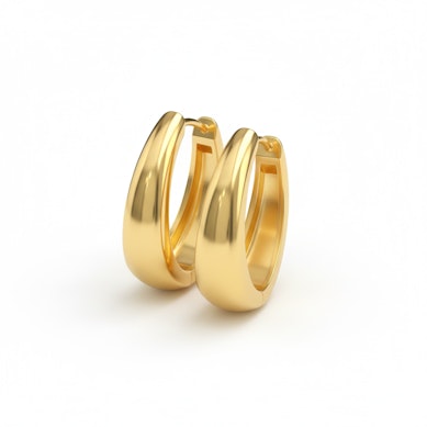 Apvalių žiedinių auskarų pora