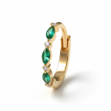 Titano žiedas su spalvotomis akutėmis