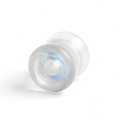 Stiklinis dvigubai platėjantis tunelis su poliarinės pašvaistės efektu