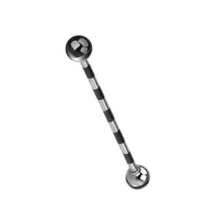 Industrial barbell with stripes