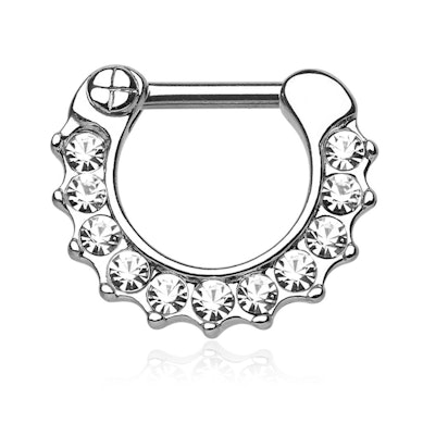 Septum clicker with studded edge