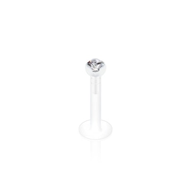 Labret made of ptfe with top stone in your choice of color