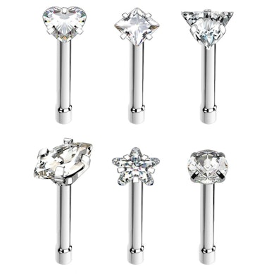 Nose stud in your choice of color and stone design