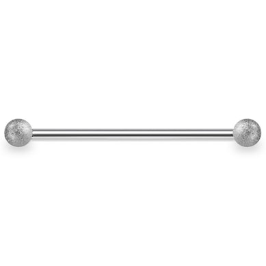 Straight barbell with diamond look
