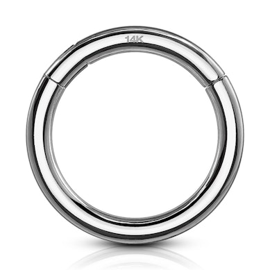 Hinged segment ring made of 14k gold