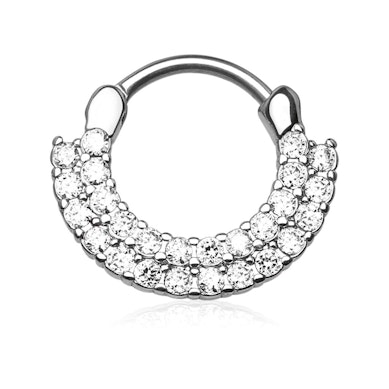 Septum clicker with double studded edge