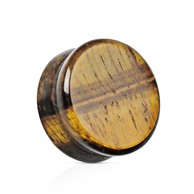 Plug of tiger eye
