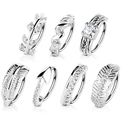 Rings in a variety of designs and colors