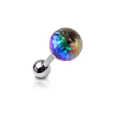 Ear piercing with disco ball