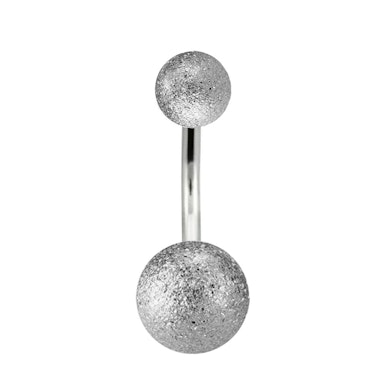 Belly button ring with diamond look